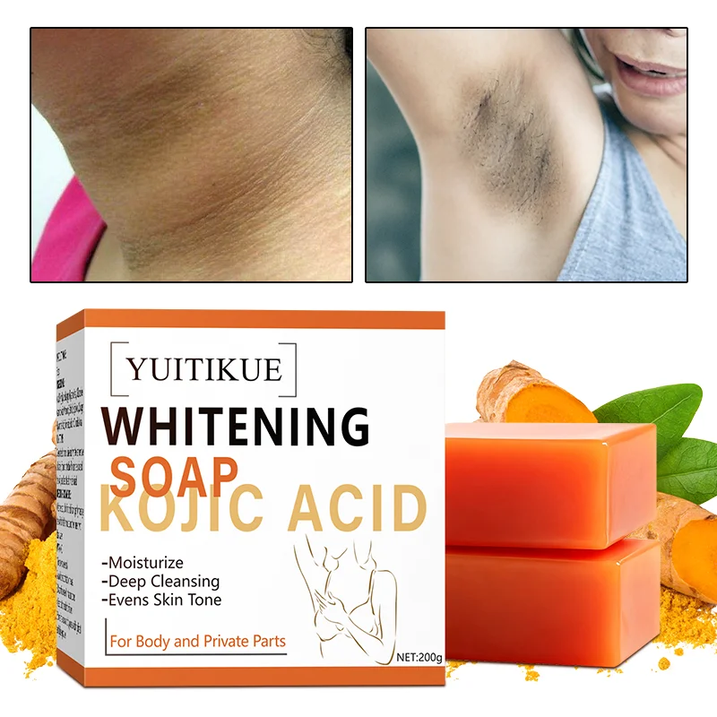 

Kojic Acid Whitening Soap 200g - Moisturizing & Deep Cleansing, Evens Skin Tone, Safe for Sensitive Skin, Versatile for All Body