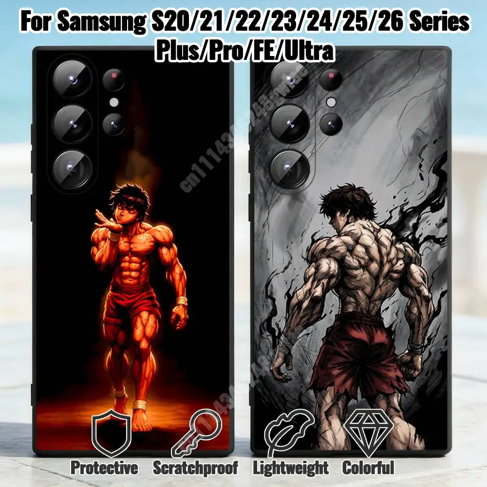 Baki Jack Hanma The Grappler Phone Case for Samsung Galaxy S21 S22 S23 Ultra Plus S24 S25 S26 FE Lite TPU Protector
