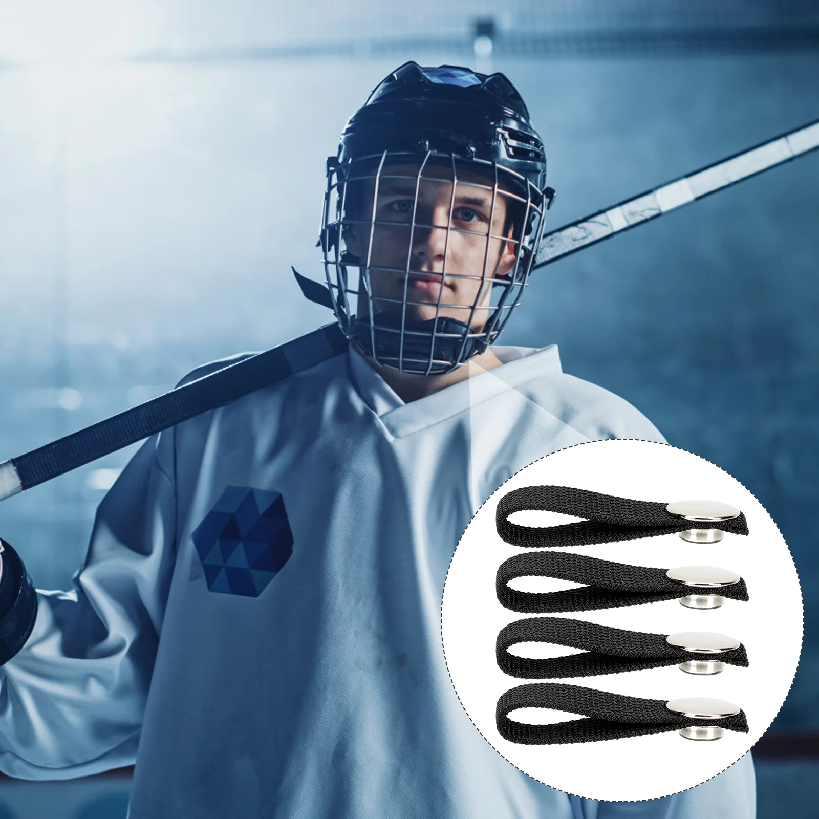 

4 Pcs Replaceable Hockey Restraint Elastic Chin Strap Polyester Accessory