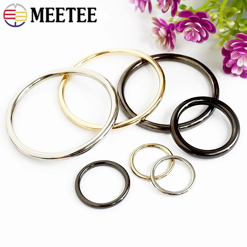 

5Pcs 15-60mm Metal O Rings Buckles Bag Strap Dog Collar Connecting Clasp Belt Buckle KeyChain Hook Loop DIY Hardware Accessories