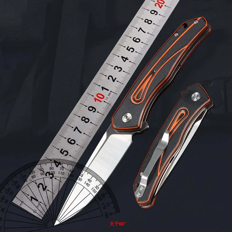 

Folding knife outdoor small knife camping mini fruit knife G10 handle multi-purpose tactical pocket knife