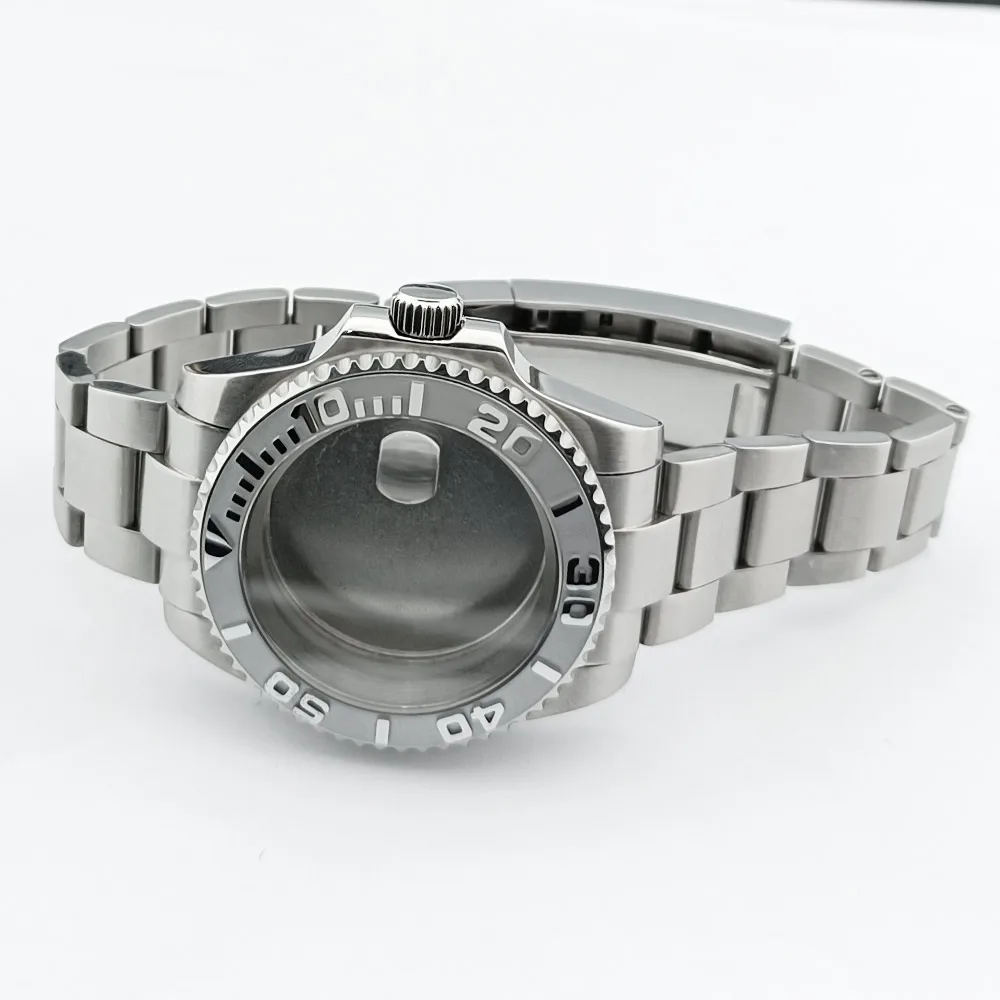 40mm Mechanical watch case Yacht Design Stylewith Sapphire Crystal for NH series 35 36 38 Movement Assembling watch accessories