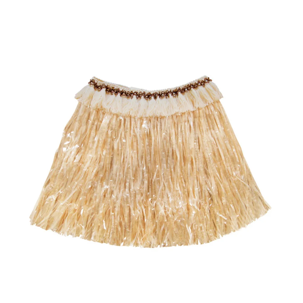 9 قطعة إكليل أوراق هاواي الاستوائية حولا تنورة مجموعة حزام مطاطي زي حفلة تنورة الرقص معصمه الأكمام #5