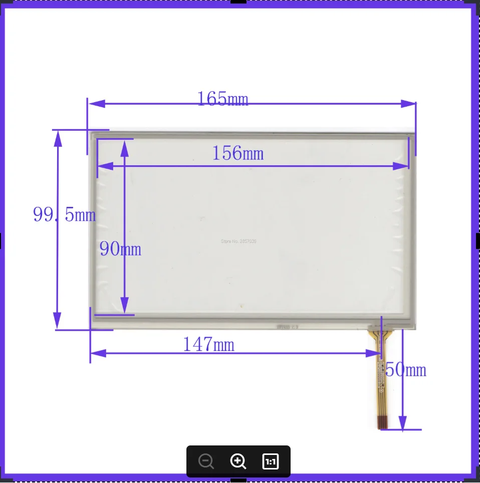 ZhiYuSun KLTP2358 7Inch  Resistive touch screen Panel Digitizer   For CAR DVD  touchsensor glass  KL-TP-2387