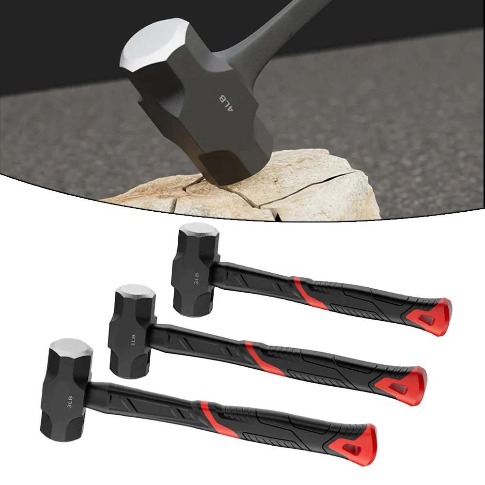 1LB 2LB 3LB Hammer High-carbon Steel Hammer Hammer Head Glue-filled High-strength Fiber Handle TPR Rubber-coated Handle
