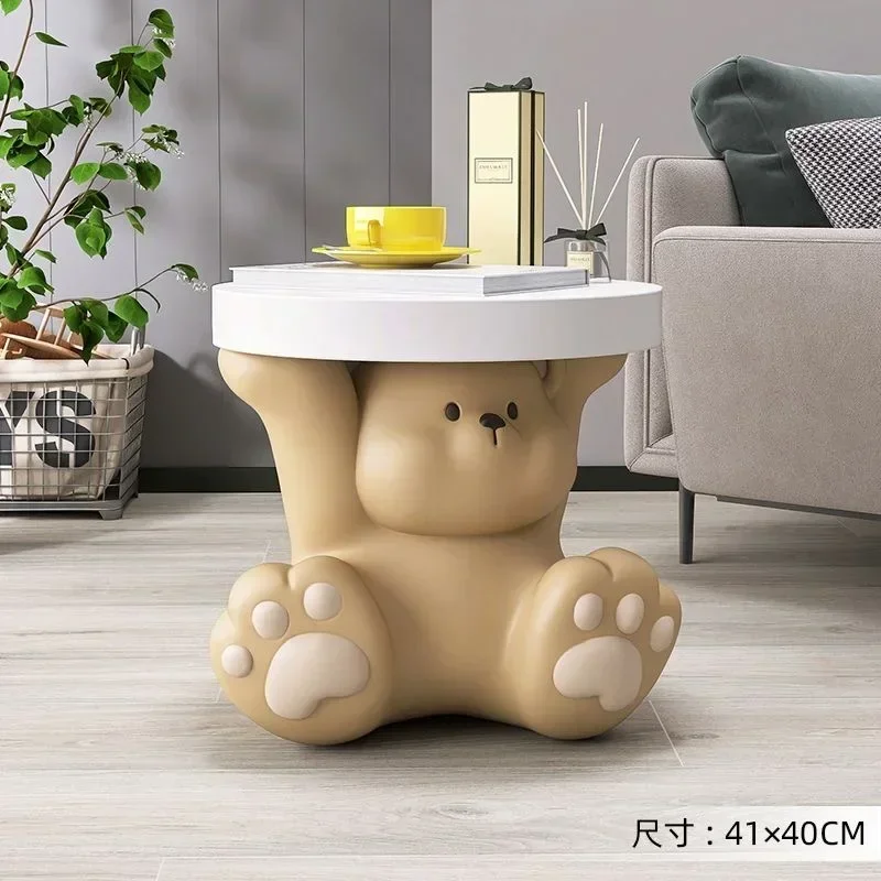 Cartoon Handstand Bear Statue Side Table Cabinet Creative Corner Living Room Animal Coffee Table Mini Bedroom Bed Table New