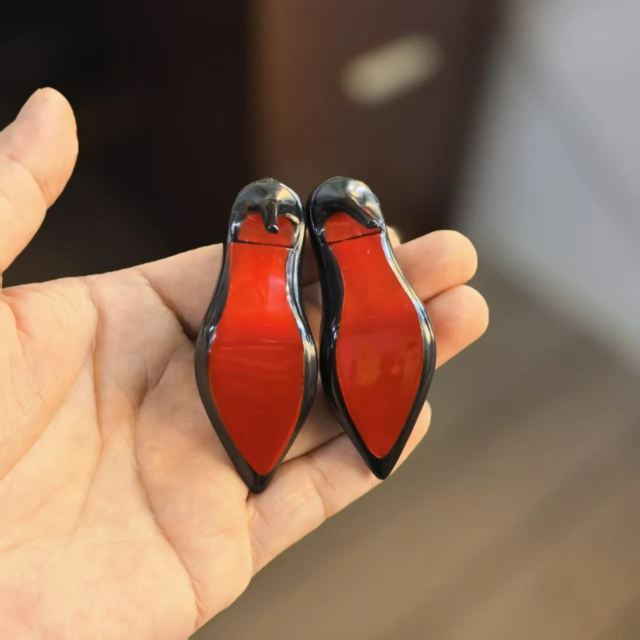 1/4 Scale Fashion stiletto Heels Black Tip Fine High Heels Hollow Shoes Model For SD/BJD Female Soldier Action Figure Body Dolls