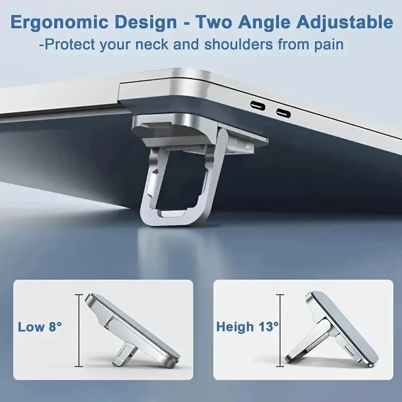 2 ชิ้น/เซ็ตขาตั้งแล็ปท็อปพับได้โน้ตบุ๊คแบบพกพาผู้ถือปรับ Riser Cooling Bracket Universal สําหรับแล็ปท็อปแท็บเล็ต 4