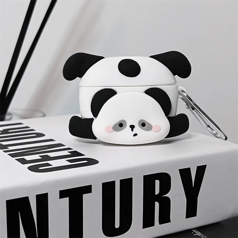 

Cartoon Panda Case for AirPods 4 Airpod 1 2 3 Pro Pro2 Bluetooth Earbuds Charging Box Protective Earphone Case Cover