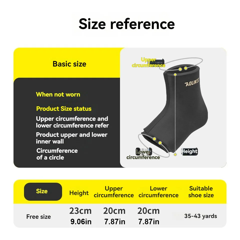 AOLIKES 1PCS Hot and Cold Relief Gel Ankle Sleeve,Soft-Touch Stretch Fabric,Contoured Hydrogel Design for Comfort and Relaxation