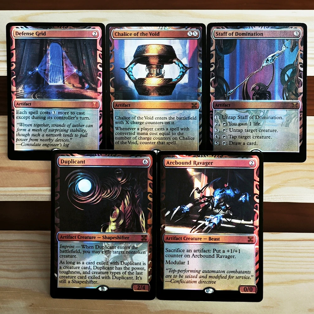 Defense Grid/Chalice of the Void/Staff of Domination/Duplicant/Arcbound Ravager-TCG Seltene Exklusive Folien-Spielkarten zum Sammeln