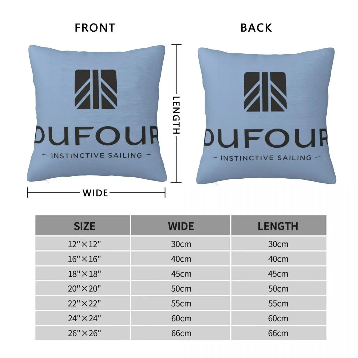 Dufour Yacht Square Pillowcase Pillow Cover Polyester Cushion Decor Comfort Throw Pillow for Home Sofa