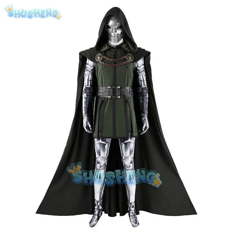 Disfraz de Doctor Doom, chaleco Doom, mono, casco, traje, Halloween, carnaval, fiesta, Navidad, juego de rol, ropa