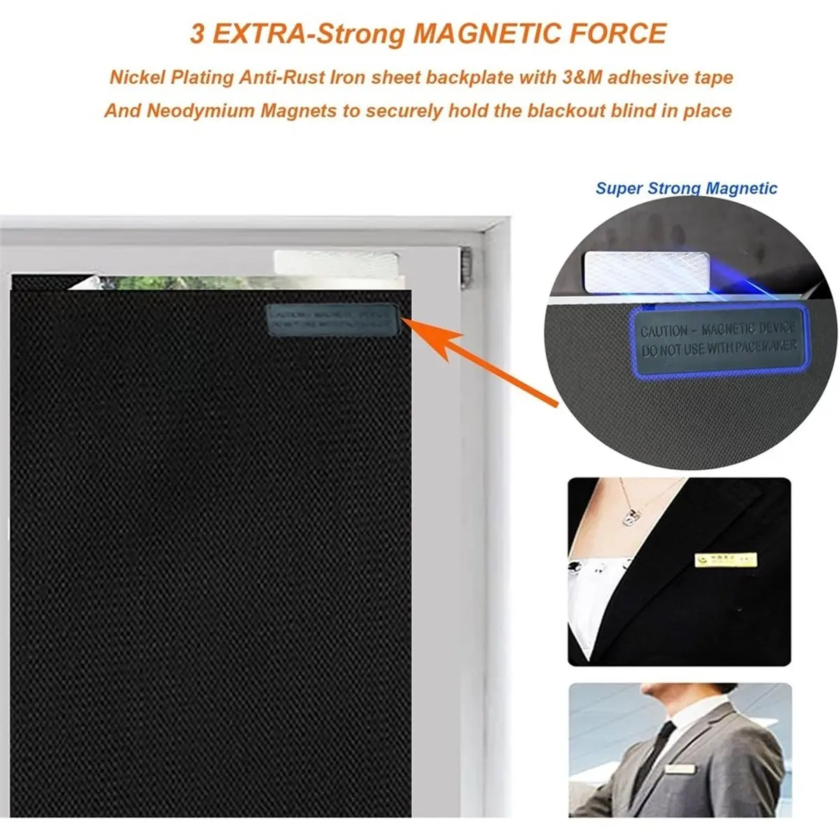【MUST-HAVE LIST】 16 Pairs Magnetic Curtain Closure for Blackout Blind Accessory, Window Blinds, NameBadge Holders with Adhesive