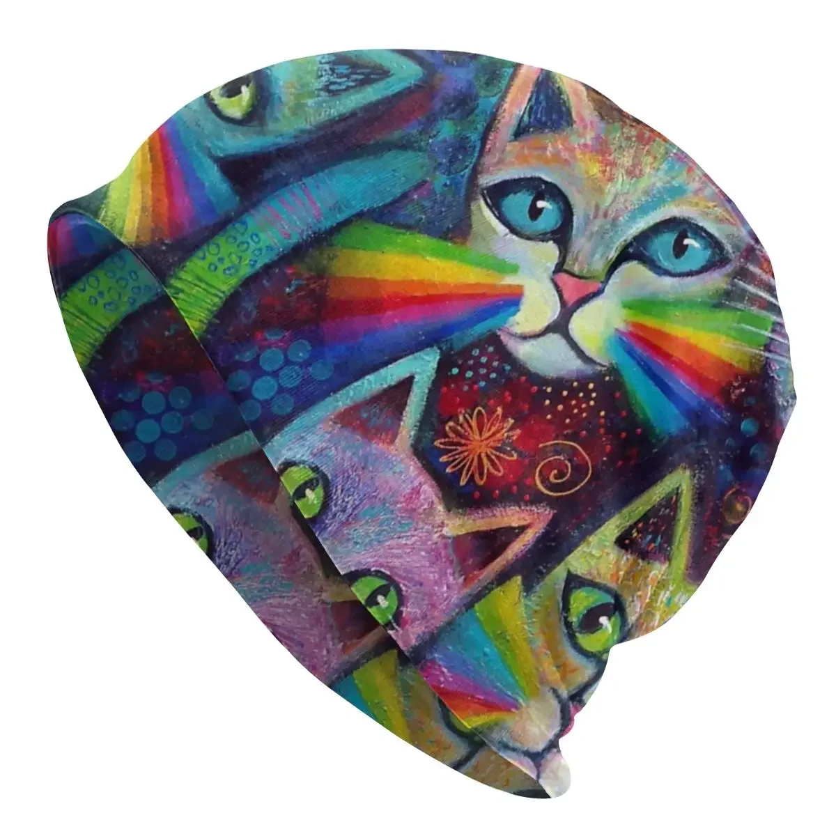 Magicats Skullies Beanies Karinzeller Psychedelic Abstract Cats Hat Hip Hop Street Caps Winter Head Wrap Bonnet Knitting Hats