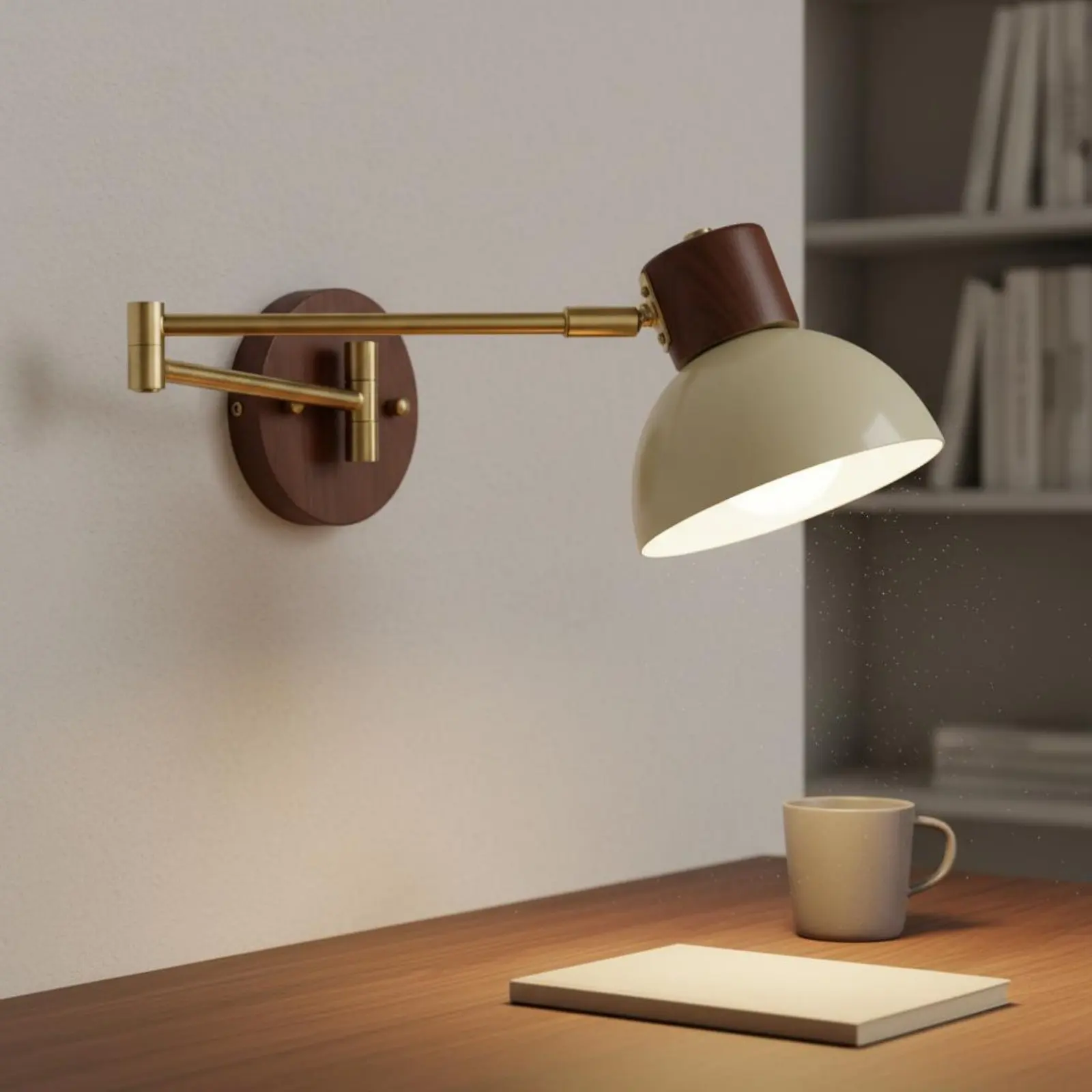 

Bedside Reading Light Foldable Bedside Wall Sconce Adjustable Reading Light Retractable Swing Arm Sconce Modern Vintage Design