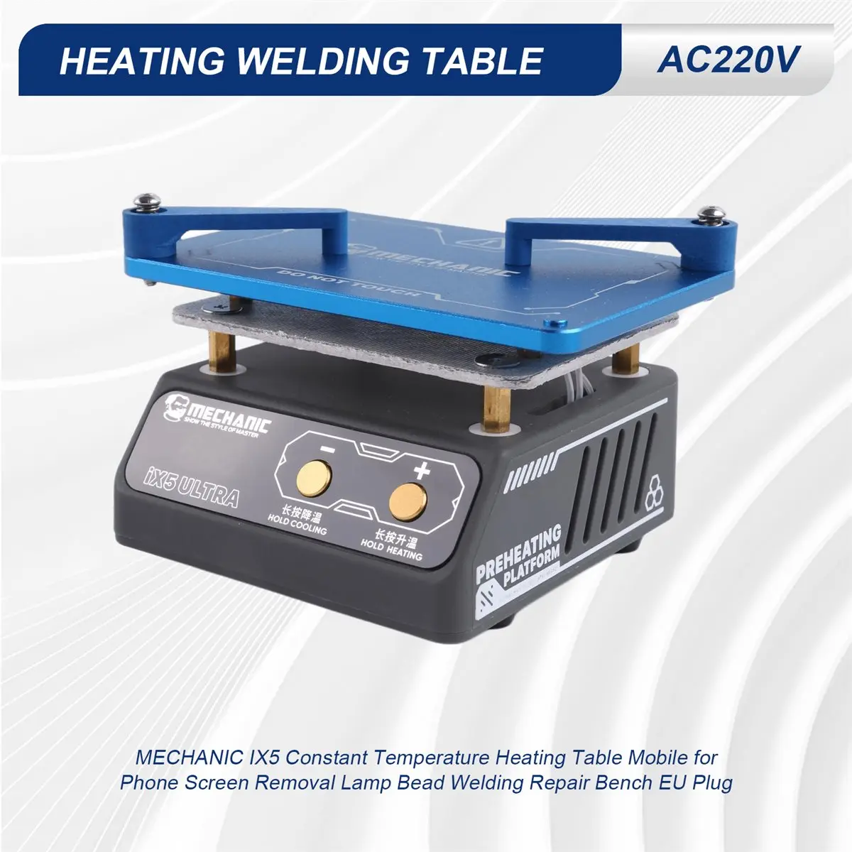 A58Z  IX5 Constant Temperature Heating Table Mobile for Phone Screen Removal Lamp Bead Welding Repair Bench EU Plug