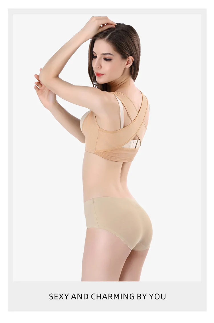 Unsichtbare Body Shaper Korsett Frauen Brust Haltung Corrector Gürtel Zurück Schulter Unterstützung Klammer Haltung Korrektur für Gesundheit Pflege – Detail 18