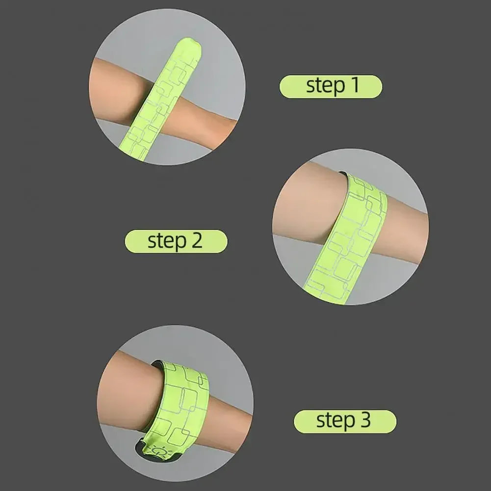 LED Wrist Band High Brightness Decorative Rechargeable LED Slap Glowing Night Running Armband Bracelet for Outdoor