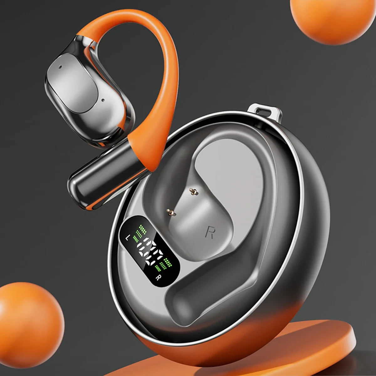 

Computer Specific Hanging Ear Headphones With Low Latency And Intelligent 2-in-1 Bluetooth Earphones With LED Digital Display