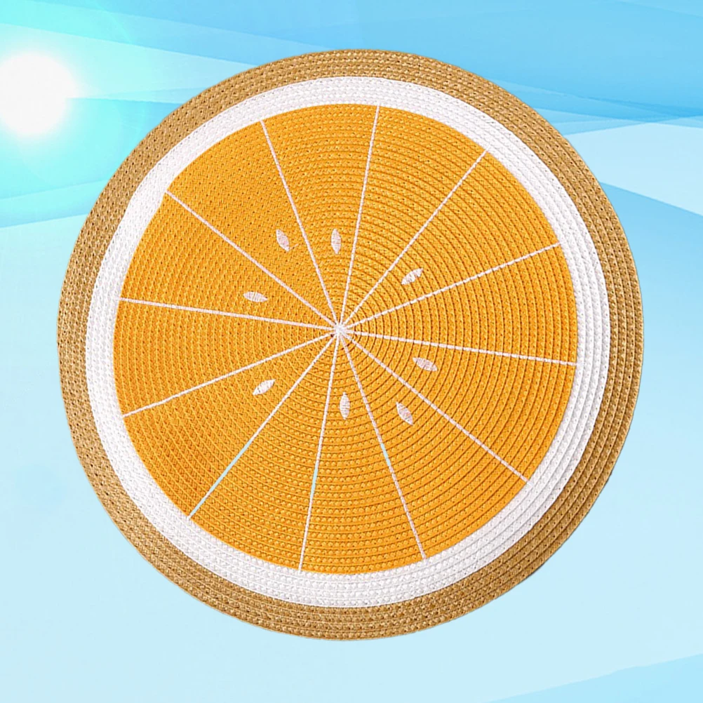 

1Pcs Round Table Placemat Heat Insulation Watermelon Design Anti-Slip Bowl Pad for Home Dorm Hotel Kitchen Decor