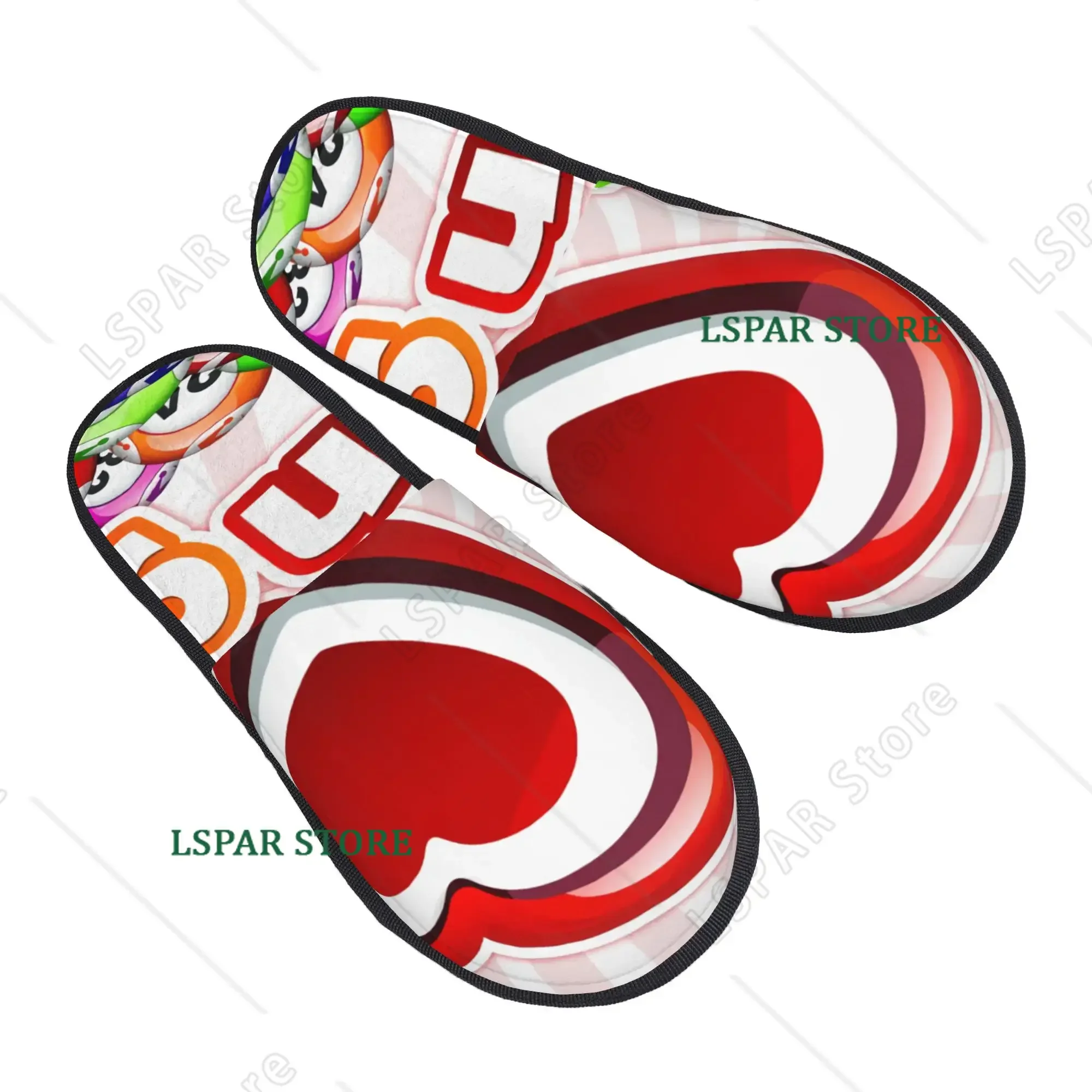 I Love Bingo Women Men Non‑Slip Couple Family Bedroom Dorm Apartment Cotton Slippers  Indoor Warm Slippers
