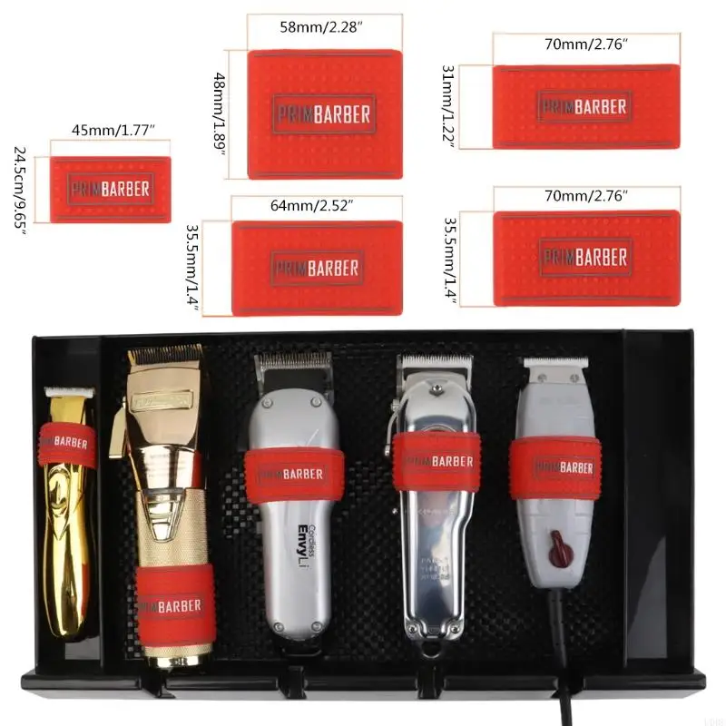 U0DE 5PCS/Đặt thợ cắt tóc chuyên nghiệp GRIPT NON SLIP BANDS ĐIỆN ĐIỆN ĐIỆN CẮT ĐIỆN