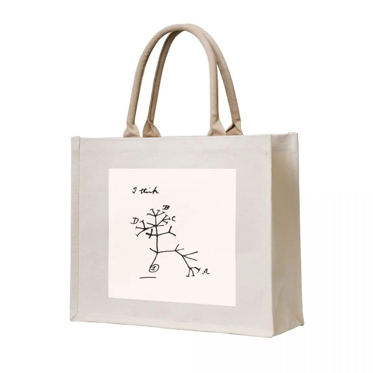 I Think - Tree Of life Darwin Tote Bag large tote bag Lady bags woman shopping bag Women's shopper