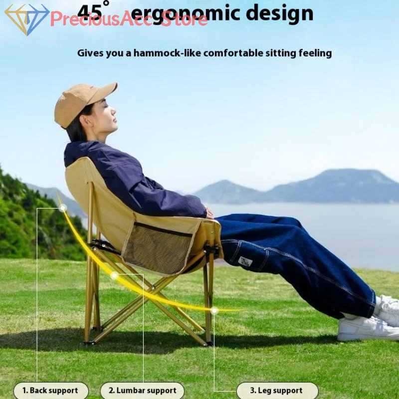 

Camping Chair Cover Folding Portable Breathable Oxford Cloth Moon Chair Seat Cover For Travel Hiking Beach Fishing Chair