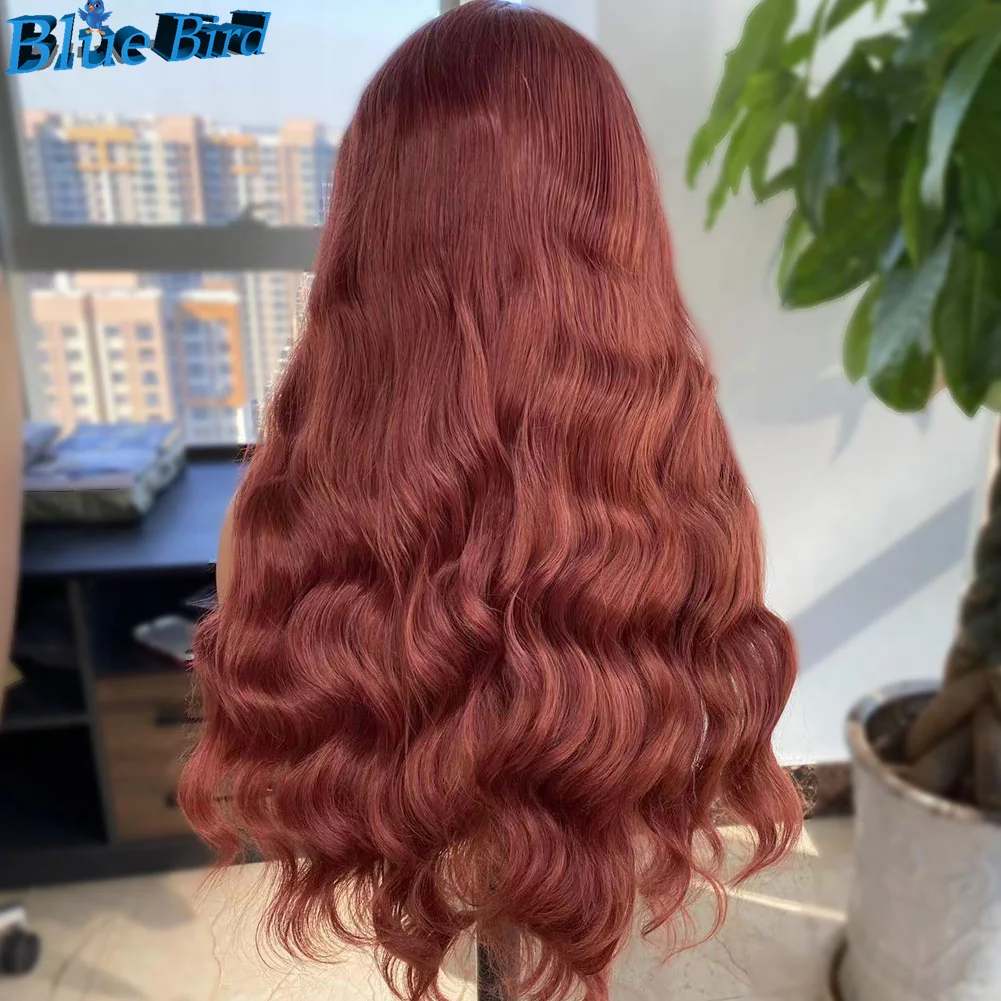 BlueBird Highlights13X4 Lange Futura Synthetische Spitze Front Perücken für Schwarze Frauen Pre Gezupft Wasser Welle Glueless Halb Hand Gebunden Perücke