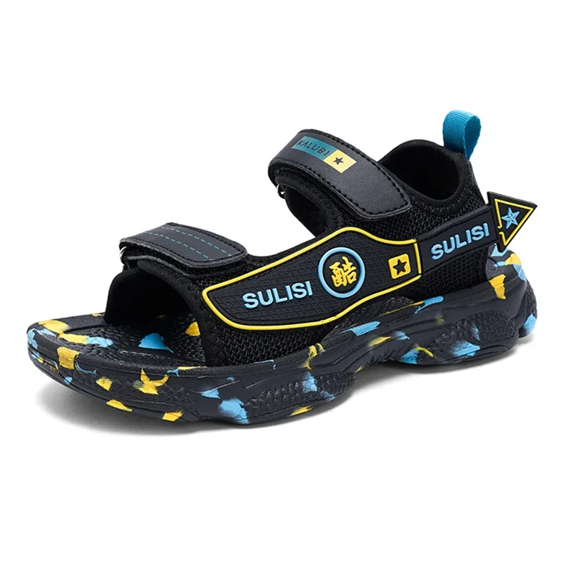 

Children's Sandals Summer New Boys' Soft Sole Sports Sandals Open Toe Breathable Boys' Casual Beach Shoes Size 28-40