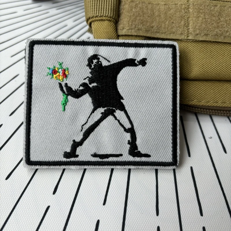 

"Banksy Destroyer" Morale Tactical Patches Embroidery Hook&Loop Patch Military Chevron Badge Armband Backpack Stickers