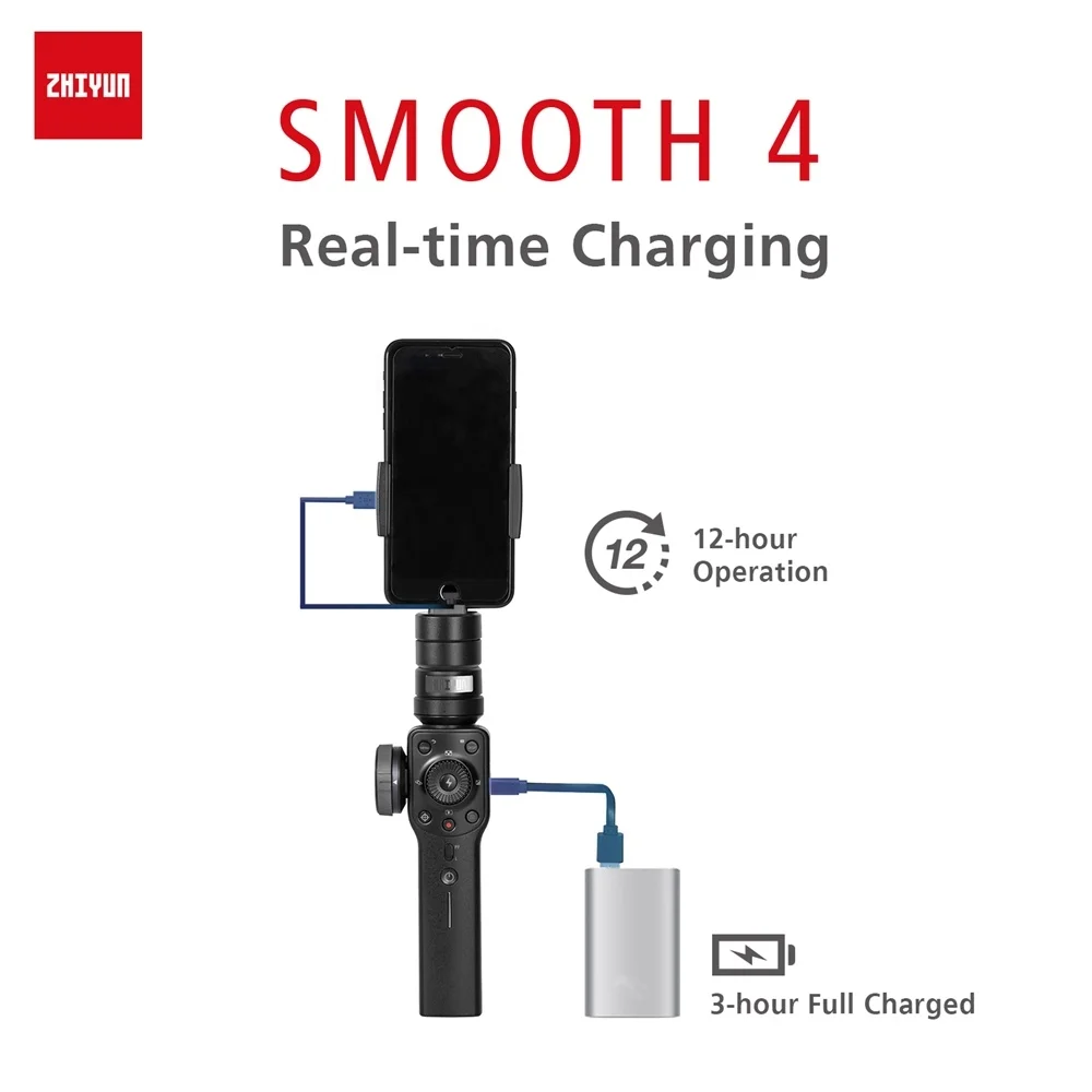 Hot Selling Zhiyun Smooth 4 3 Axis Gimbal Stabilizers with Great Price view 3
