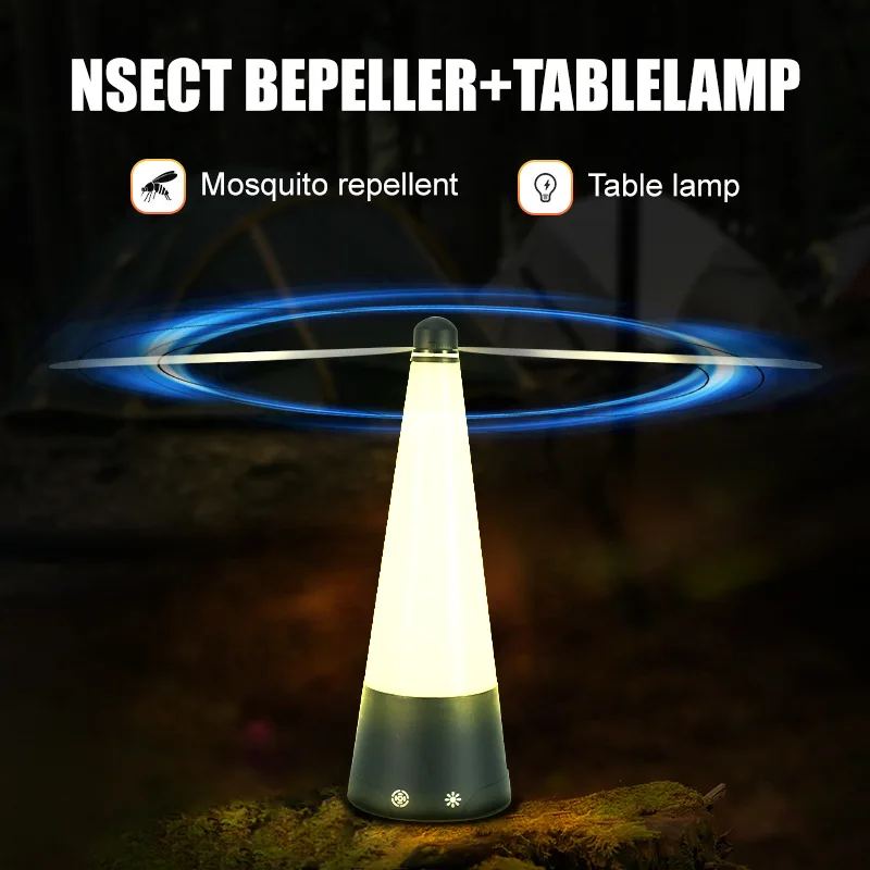 Outdoor LED Mosquito Repeller, Candeeiros de mesa, Fan Leaf, Fly Trap, Zapper, Insect Killer, Picnic Mosquito Killer, Anti Mosquito, Restaurante