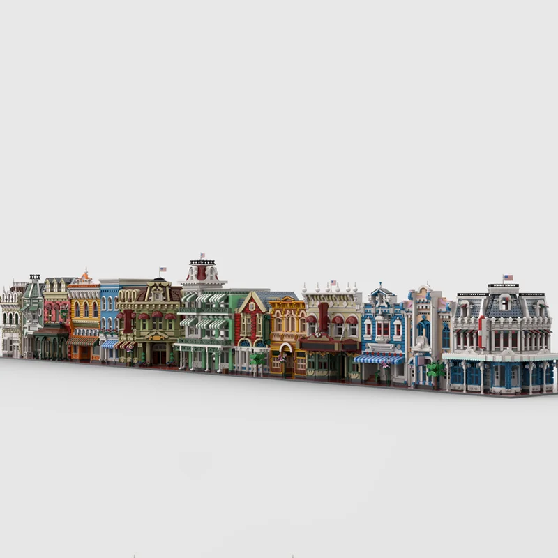 Novo produto requintado moc bloco de construção vista rua modelo de construção tecnologia modular brinquedo das crianças presente diy conjunto montagem