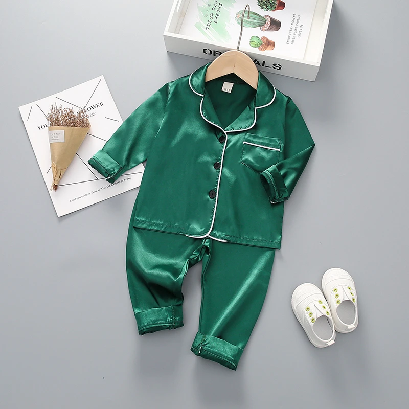 New Spring Autumn Baby Boys Clothes Set Children Pajamas Long Sleeved Shirt Pants 2Pcs/Sets Kids Girls Sleepwear Infant Costume