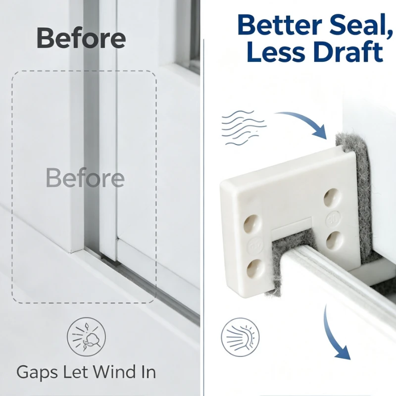 Plastic Sliding Window Windproof Block Seal For Gap Dust Proof Sound Insulation Draft Stopper For Aluminum Window Door