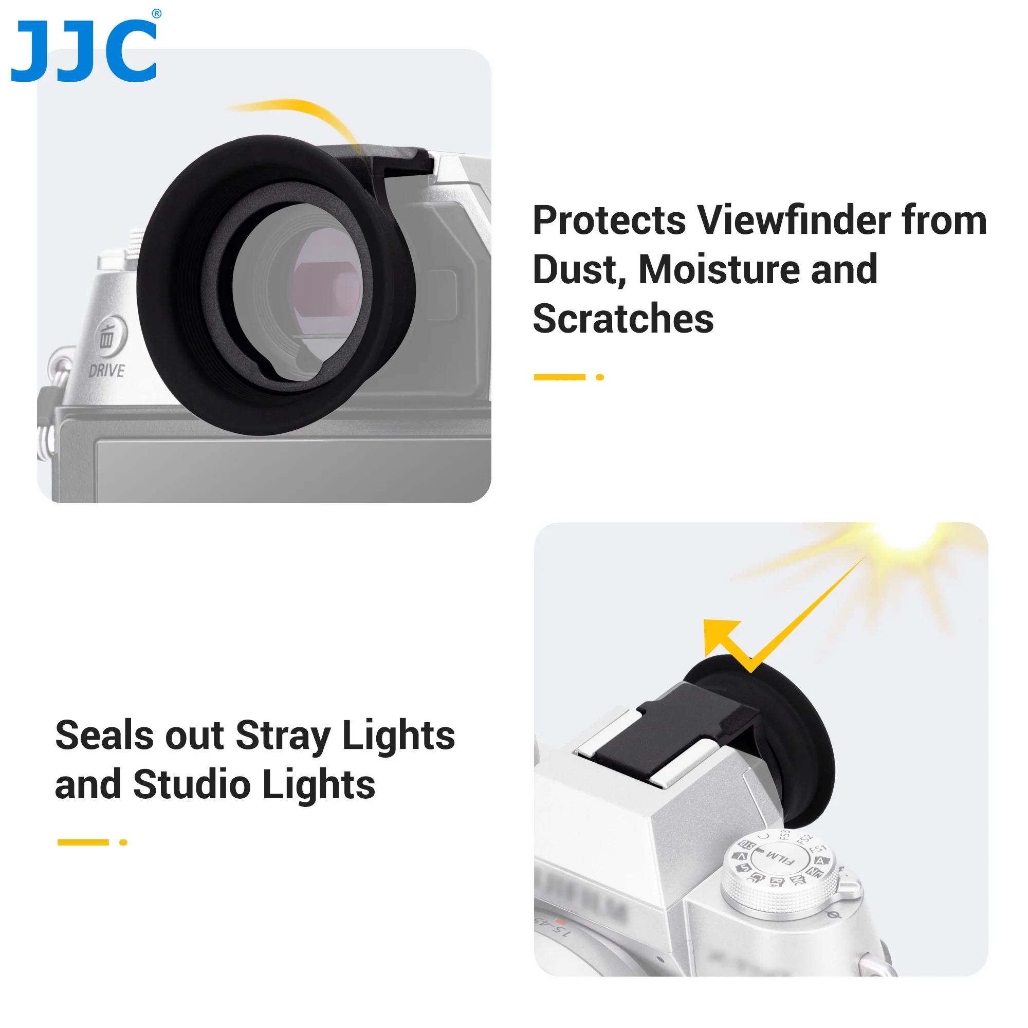 JC تمديد طويل لينة المطاط عين كأس عدسة الكاميرا غطاء ل فوجي فوجي فيلم X-T50 XT50 كاميرا بدون مرآة عميق اييشادي حامي