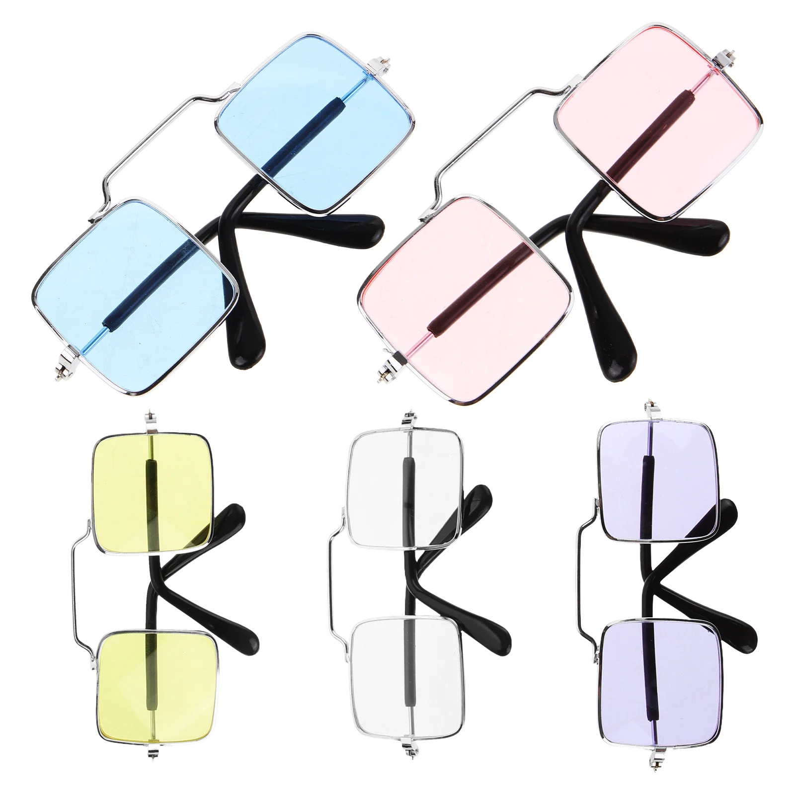 

5pcs Funny Spoof Glasses For Cat Dog Pet Party Decor Lightweight Resin Plastic Accessory Creative Animal Costume Props