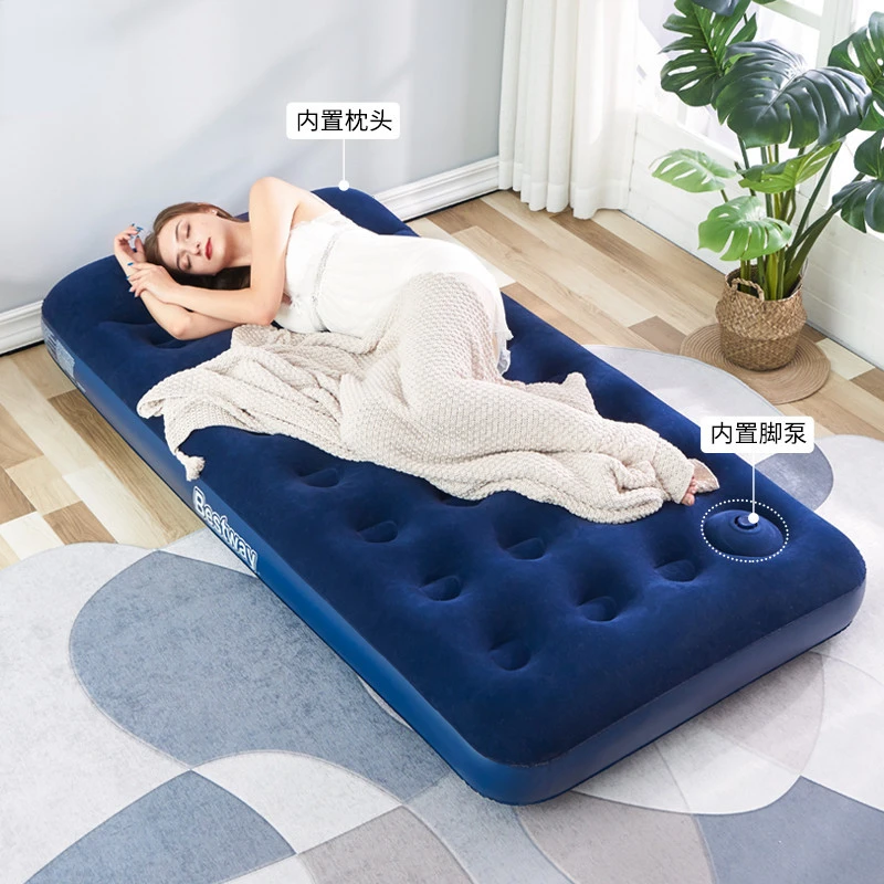 

Air mattress household double increase thick rushed to the floor to spread outdoor camping portable air cushion bed single.