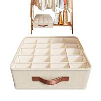 Underwear Drawer Organizer Sock Divider Storage Foldable Portable 20 Grids Underwear Storage Box For Apartment Laundry Living