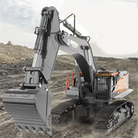 Huina 1592 1/14 2.4GHZ 22CH RC electric large alloy excavator construction vehicle model remote control car adult boy toy gift