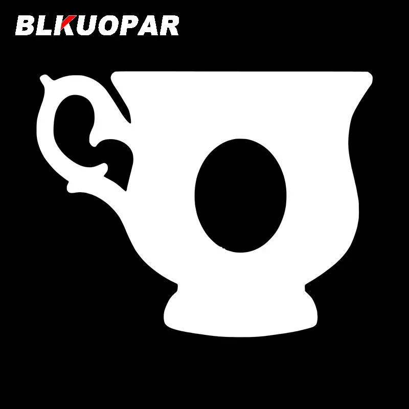 BLKUOPAR Coffee Cup Car Sticker Personality Fashionable Creative Funny Car Styling Waterproof Sunscreen Die Cut Decoration