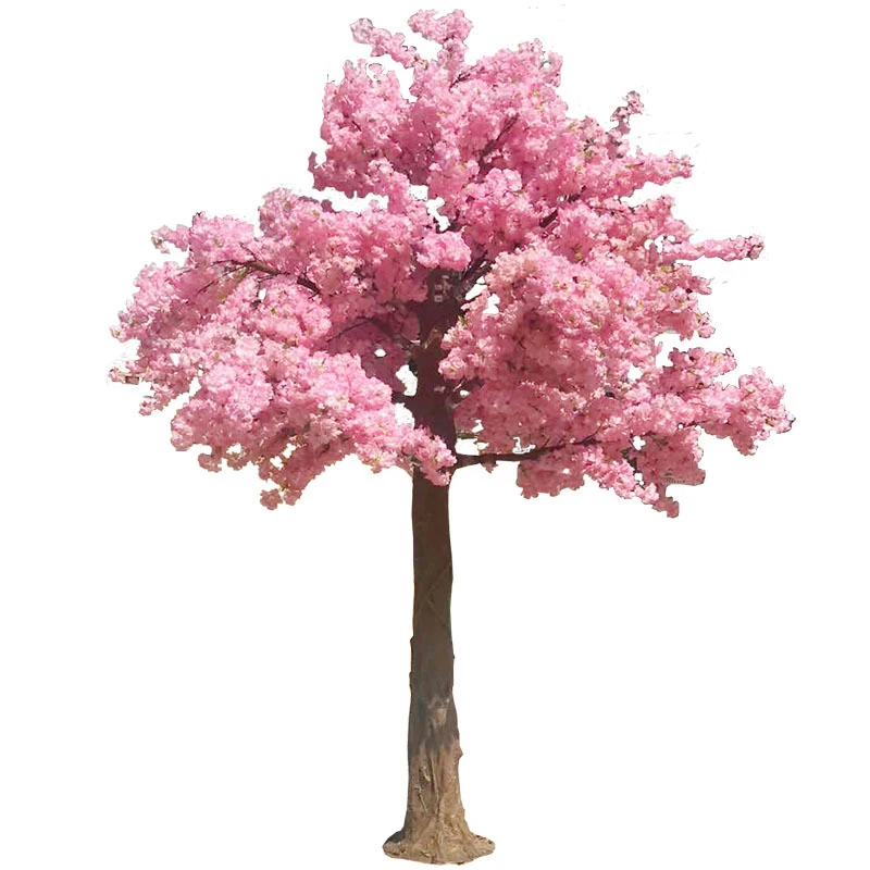 

Wedding Centerpiece Indoor Outdoor Decoration High Simulation Large White Pink Fake Plants Sakura Artificial Cherry Blossom Tree