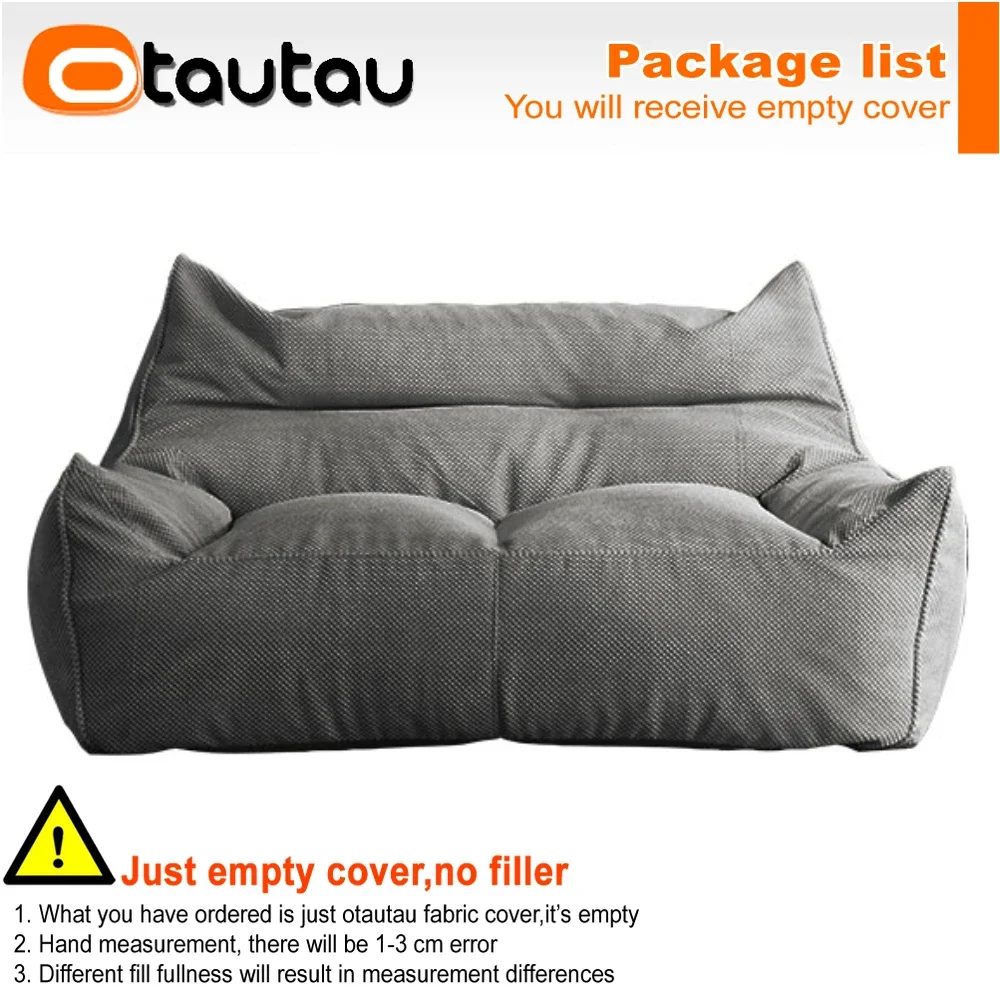 Otautau Zachte Wafel 1-2 Zitplaatsen Zitzak Bankhoes Set Zonder Vuller Zitzak Fauteuil Luie Slaapbank Ligstoel Ottomaanse Kruk Sf182