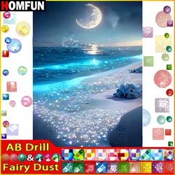 HOMFUN Fairy Dust AB Rhinestone Painting Crystal Decor Diy Diamond Painting