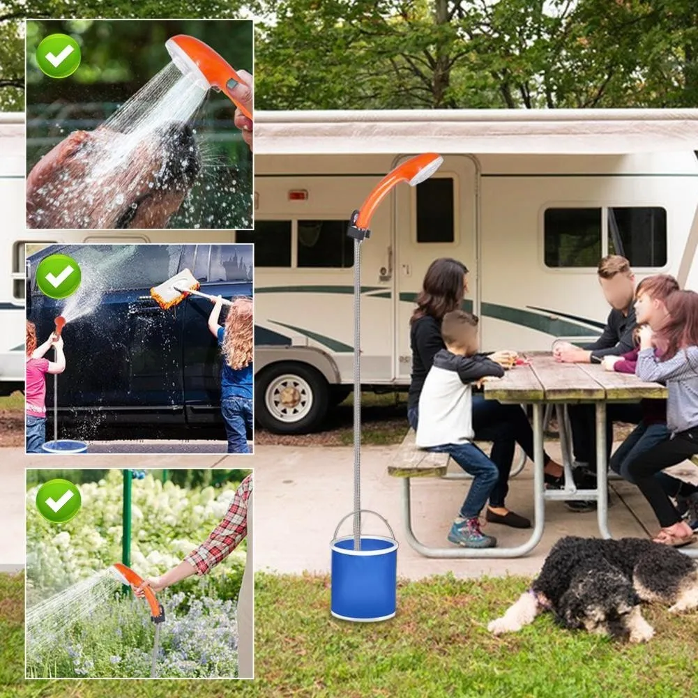 For Post-beach Rinsing Portable Camping Shower Multifunctional Cleaning Device Cleaning Pump Outdoor Shower Pump
