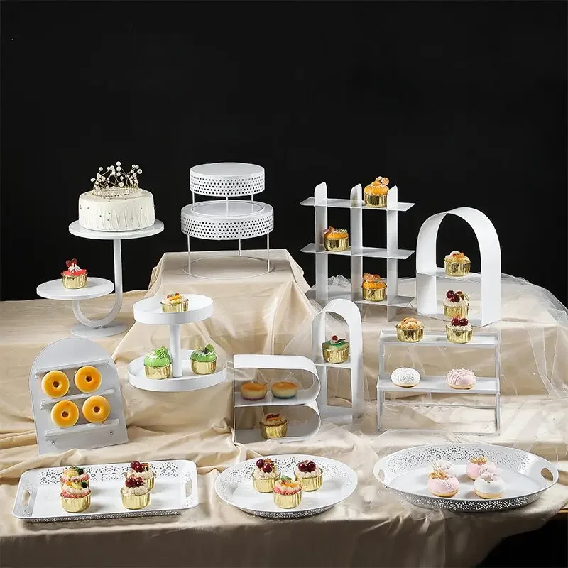 

Candy Sweet Cupcake Stand Holder Party Tiered Lollipops Display Multiple Kitchen Item Metal Wedding Bakery Donuts Birthday Trays