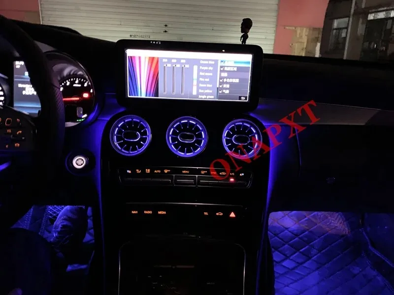 

For Mercedes-Benz C/GLC class W205 X253 Advanced LED Atmosphere Lamp Strips MB Interior Neon 3/12/64 Colors Ambient Light