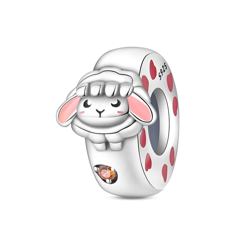 

Новые милые бусины-шармы в виде ягнят из стерлингового серебра 925 пробы, подходят для оригинальных браслетов 3 мм, для самостоятельного изготовления украшений, подарок на день рождения или годовщину для женщин